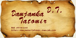 Damjanka Tatomir vizit kartica